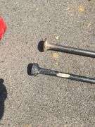 Two Metal Digging Bars With Chisel and Tamping Ends