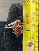 Mozambique garnet ring stainless steel size 8