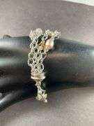 Four Strand Bracelet by Michael Dawkins 36.8 grams Sterling Silver size 6.5"