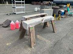 Wooden Sawhorses, 46”L x 20”