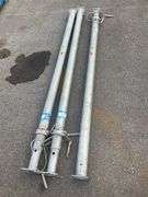Three Galvanized Steel Shoring Posts with Threaded Ends