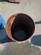 Metal Drum with Open Top, 18”Hx10”dia