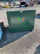 Coleman Two-Burner Stove with Green Metal Case