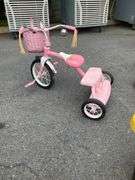 Radio Flyer Pink Tricycle with Basket and Streamers