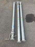 Three Galvanized Steel Shoring Posts with Threaded Ends