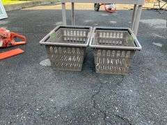 Gray Plastic Handheld Baskets