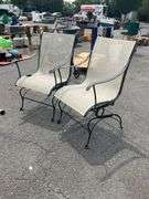 Outdoor Metal Spring Rocking Chairs With Mesh Seating