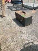 Metal Toolbox with Handle and Assorted Accessories