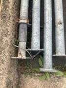 Five Galvanized Shoring Posts with Adjustable Threaded Ends