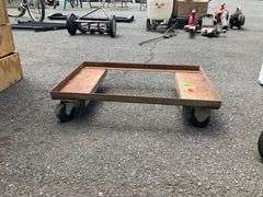 Open Floor Dolly with Metal Construction and Four Casters