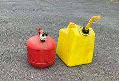 Five-Gallon Diesel Fuel Can and 2 1/2-Gallon Fuel Can with Spouts