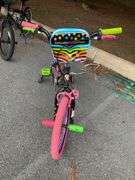 Kids’ Bike With Training Wheels and Multicolor Zebra Stripe Accents