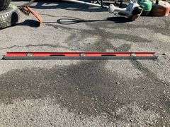 Red 48-Inch Level with Bubble Vials