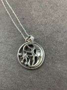 Sterling silver sun/moon necklace 18in