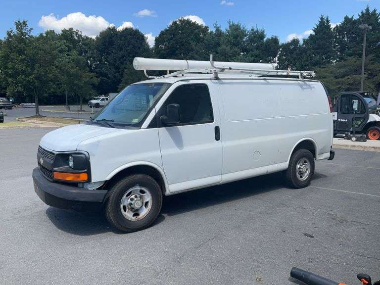 2011 Chevrolet Van, Vin#1GCWGFBA9B1104952. Mileage 247,943. We have clear Virginia Title in Hand, Van comes with shelving, ladder rack system as shown, The Van is from a local HVAC click for more