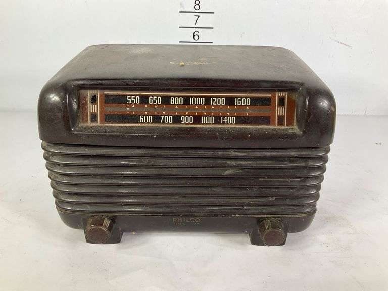 Radio Back Panel Philco Tube Radio with Knobs and Back Panel Components - Hash Auctions