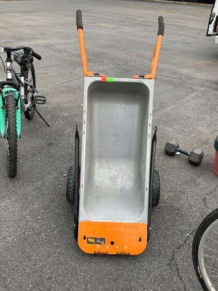 WORX WG050 Aerocart 2-Wheel Yard Cart with Orange Handles