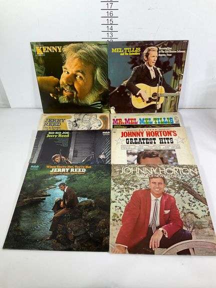 8 Country Music Vinyl Records by Kenny Rogers, Mel Tillis, Jerry Reed ...