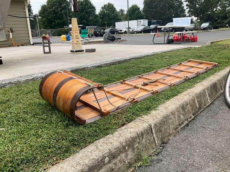 Hedlund Nokomis IL 7’9”L Wood and Metal Toboggan