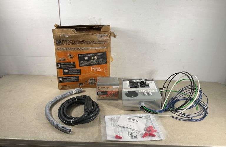 Generac 30-Amp Generator Input/ 60 amp utility input Transfer Switch ...