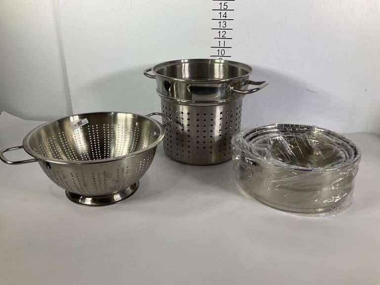 Stainless Steel Colanders and Inserts - Hash Auctions