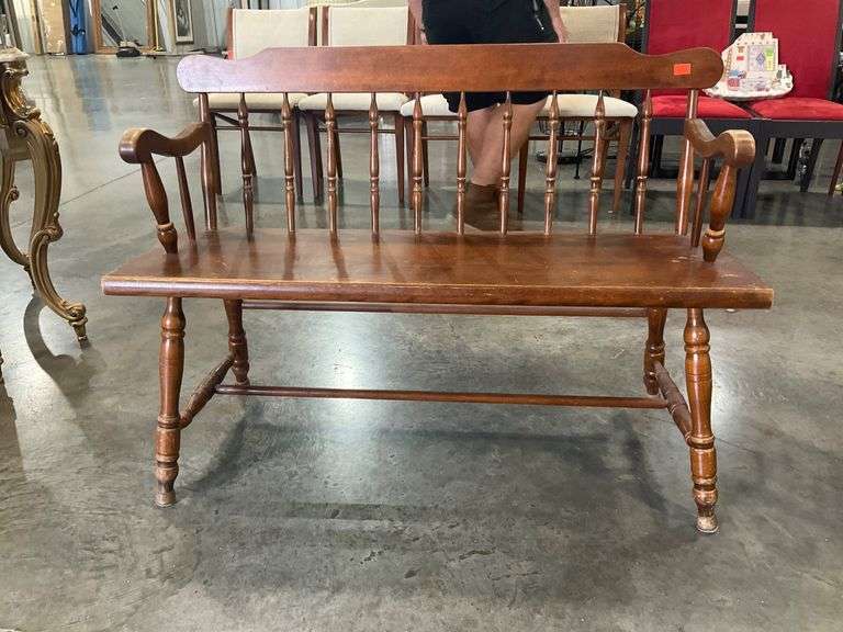 Spindle-Back Bench With 40-Inch Seating - Hash Auctions