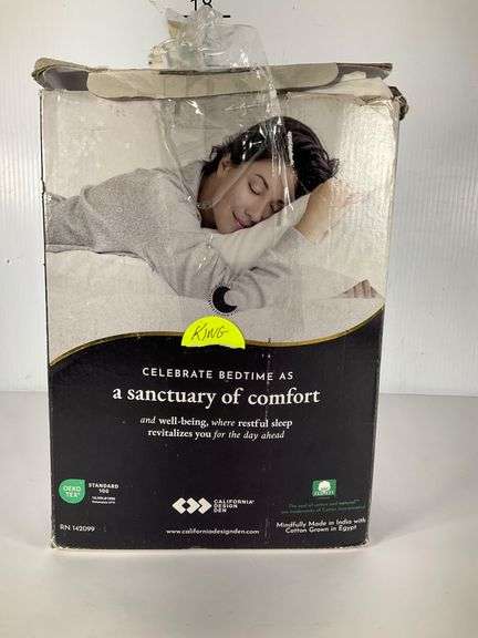 California Design Den 4-Piece King Size Egyptian Cotton Percale Sheet ...