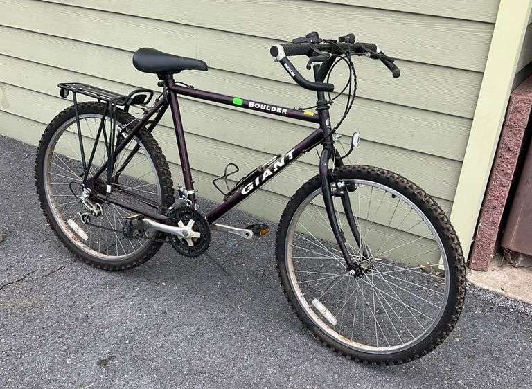 Giant Boulder 20-Inch Frame Mountain Bike with Rear Cargo Rack