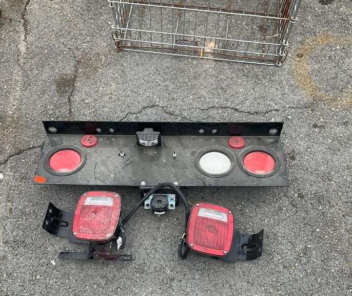 Automotive Rear Lighting Assembly with Wiring and Connectors