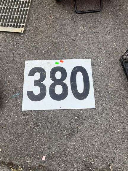 Numbered Metal Sign with Three Pre-Drilled Holes, 23” x 18”