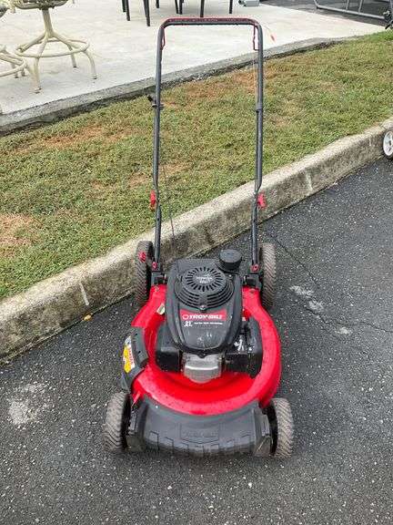 Troy-Bilt 21-Inch Push Mower with Honda Engine, Machine is in operating condition.