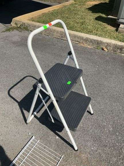 Cosco two step project ladder, white color frame.