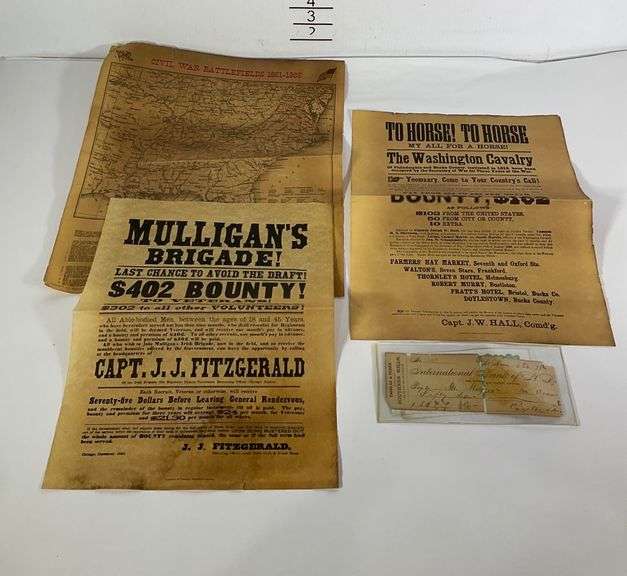 Civil War Recruitment Broadsides, Map, and Ephemera Collection - Hash ...