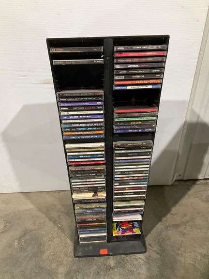 1000 Cd Rack Unique Freestanding CD Rack with Assorted CDs - Hash Auctions