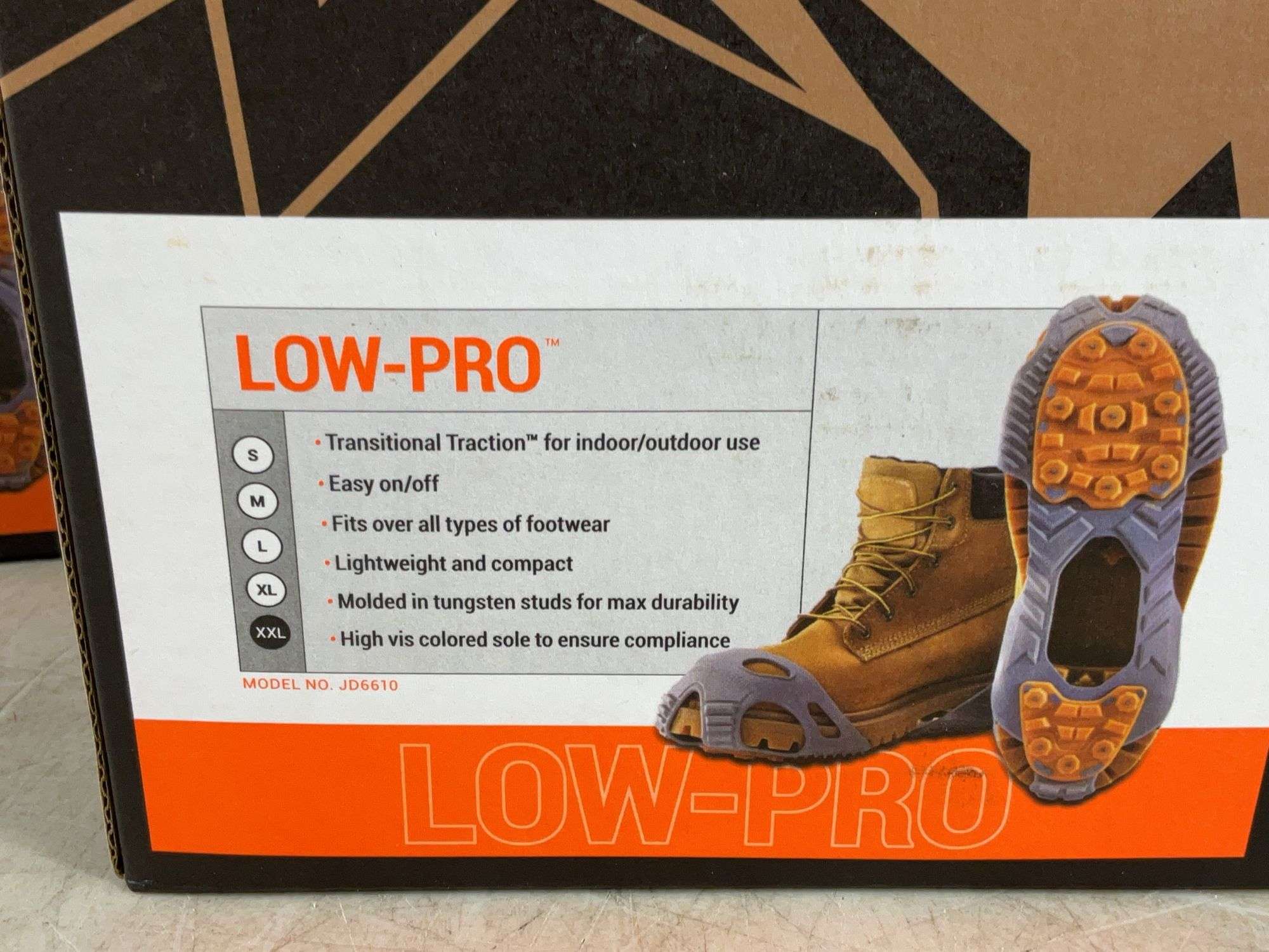 2 Pairs Winter Walking LOW-PRO JD6610 Industrial Traction Ice