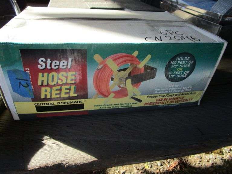 HOSE REEL, MISC TOOLS,NSTAPLER, DEWALT DRILL