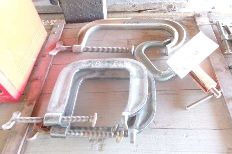 5 LARGE C-CLAMPS
