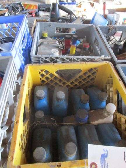 6 CRATES MIXED MOTOR OIL, TRANSMISSION OIL