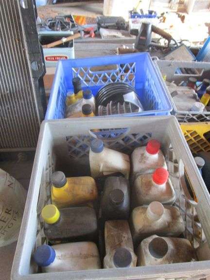 6 CRATES MIXED MOTOR OIL, TRANSMISSION OIL