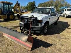 2008 FORD F250 XL W/HINKER SNOW PLOW
