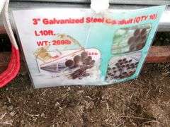 10 pc, 3X10' GALVANIZED STEEL NEW FENCE POST