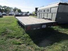 2018 BIG TEX 20 ft FLATBED EQUIPMENT TRAILER W/RAMPS, LIKE NEW
