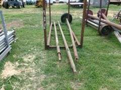 LOT 3pc HITCHING POST, GATE POST (RACK NOT INCLUDED)