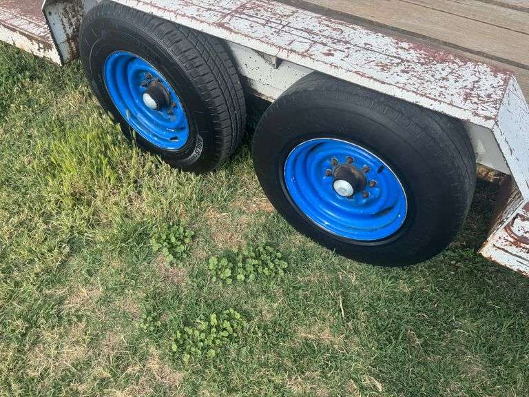1997 HOME MADE HEAVY DUTY 18' UTILITY TRAILER WITH RAMPS