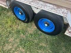1997 HOME MADE HEAVY DUTY 18' UTILITY TRAILER WITH RAMPS