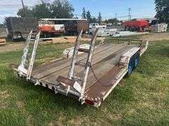1997 HOME MADE HEAVY DUTY 18' UTILITY TRAILER WITH RAMPS