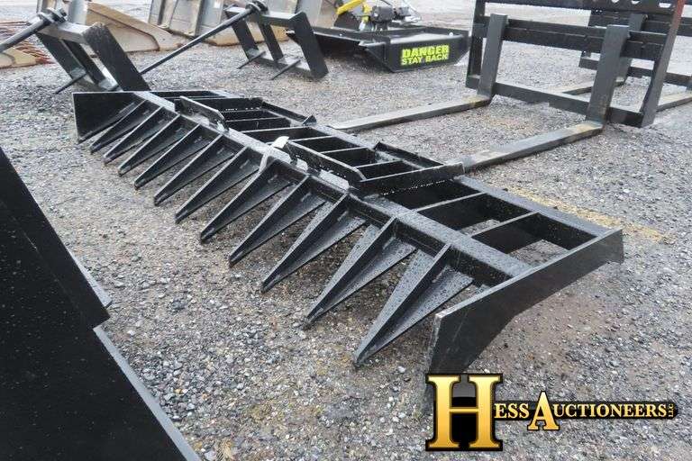 2024 MIDSTATE DEBRIS RAKE SKID STEER ATTACHMENT Hess Auctioneers