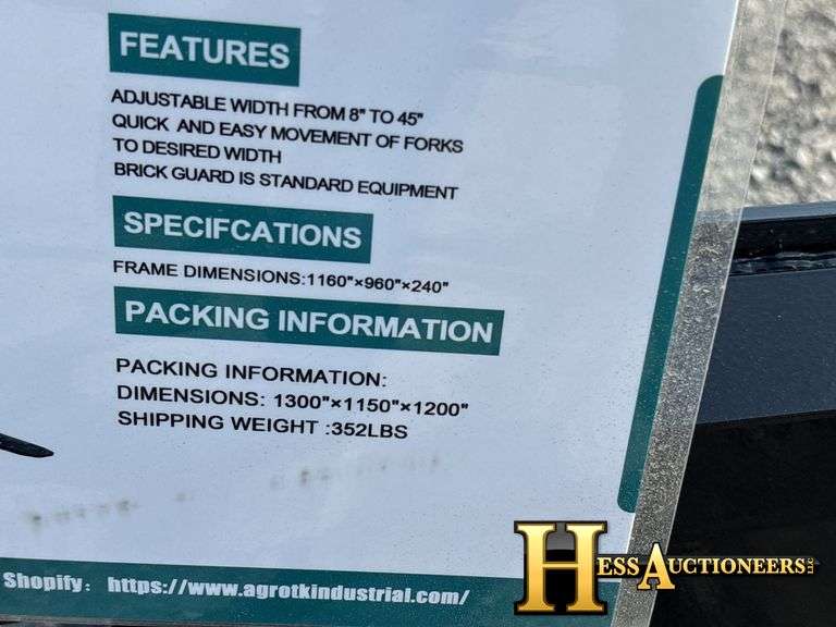 2024  MOWER KING  SA  FORK SET  SKID STEER ATTACHMENT