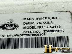 2009  MACK  CXU613  T/A DAYCAB