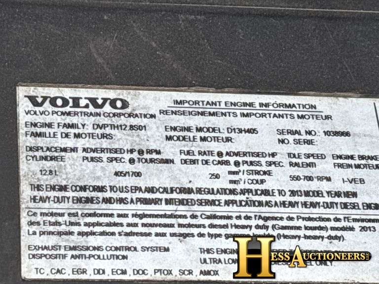 2014  VOLVO  VNL  T/A DAYCAB